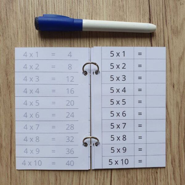 livret de tables de multiplications