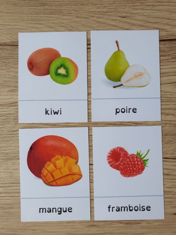 cartes de nomenclature – thème fruits