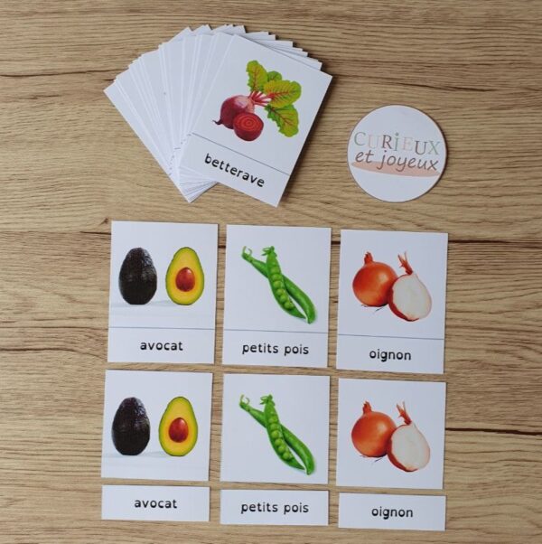 Cartes de nomenclature - Légumes