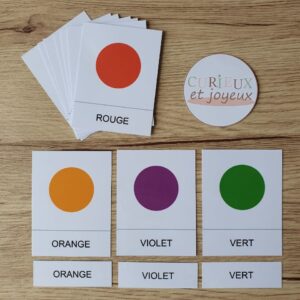 cartes de nomenclature couleurs