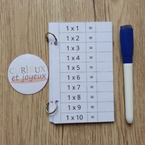 livret de tables de multiplications