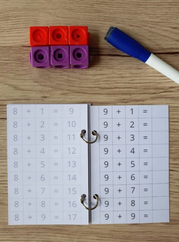 livret de tables d'additions autocorrectif