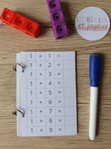 livret de tables d'additions autocorrectif