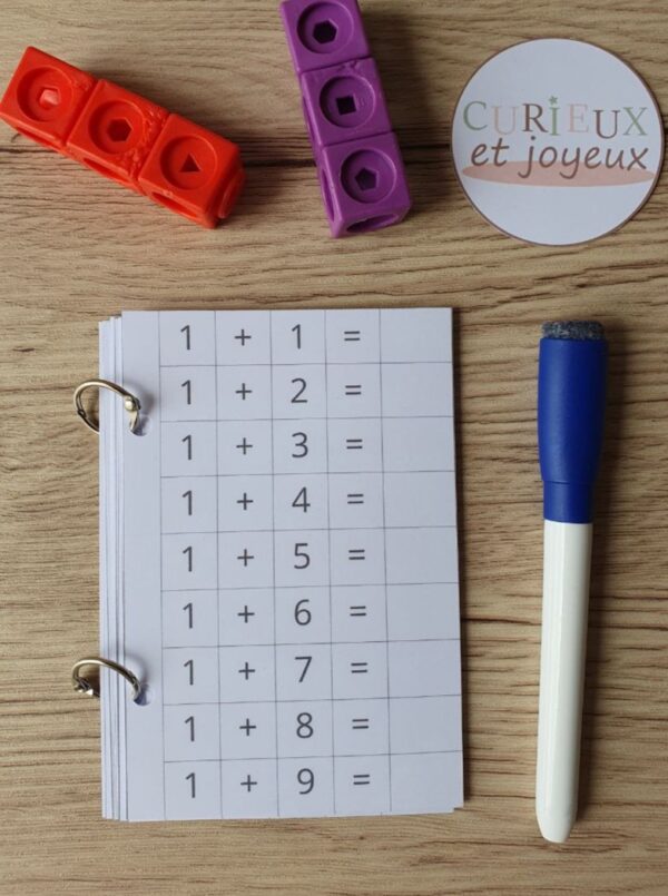 livret de tables d'additions autocorrectif