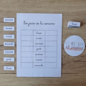 comprendre les jours de la semaine