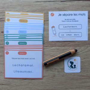 je sépare les mots dans la phrase