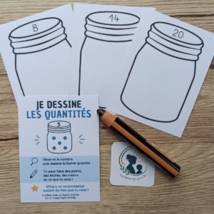 pots des quantités 1 à 20